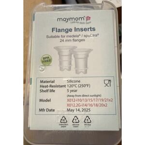 Maymom Flange Inserts 24 mm for Spectra 28 mm Hands Free Collection Cups NEW